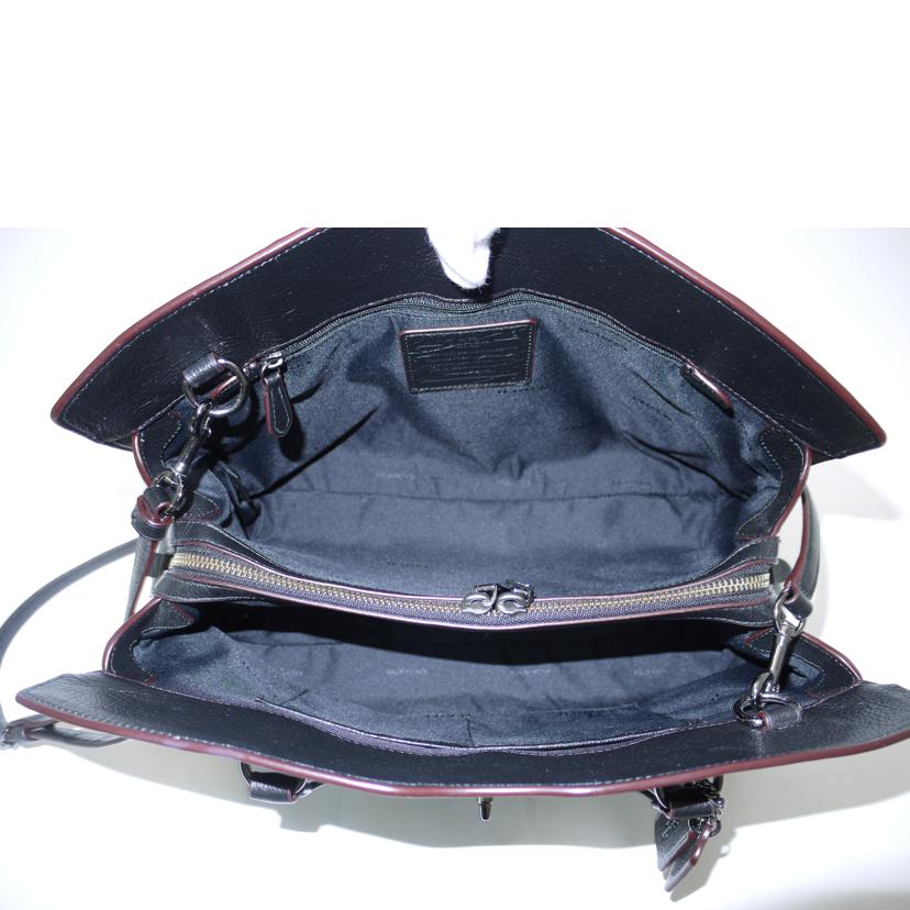 COACH コーチ/マーサーサッチェルキャニオンキルト2wayトート／ブラック/37730//A16**/Aランク/69