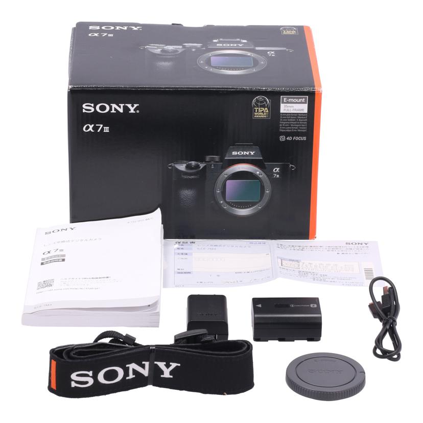 SONY　 ソニー　/ミラーレス一眼　ボディ（フルサイズ）／α7III/ILCE-7M3//3121019/Aランク/67