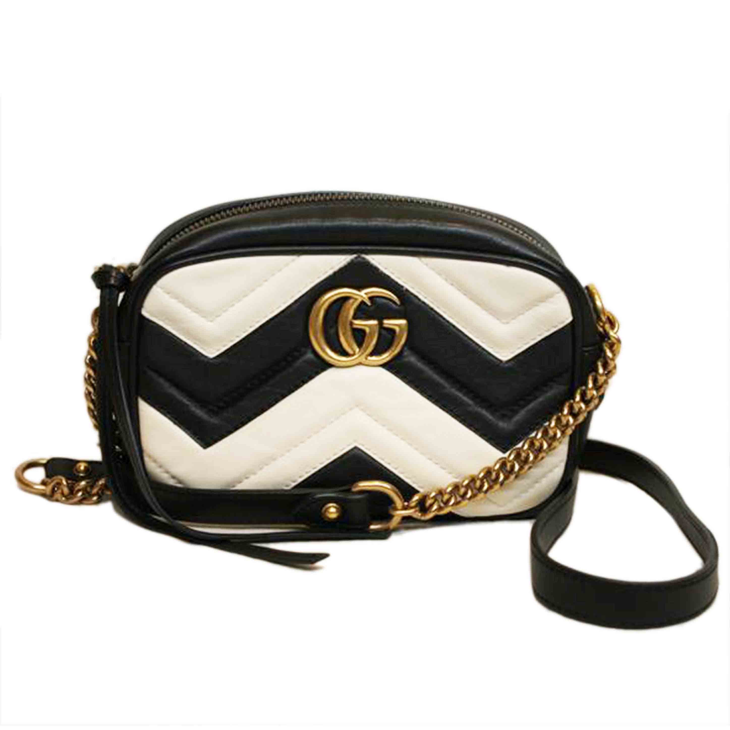 GUCCI グッチ/GGマーモントキルティングレザーショルダー/448065//204***/Aランク/92