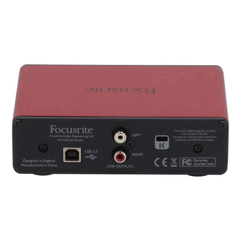Focusrite フォーカスライト /オーディオインターフェース/Scarlet Solp Studio Pack//T764325006286/Bランク/22