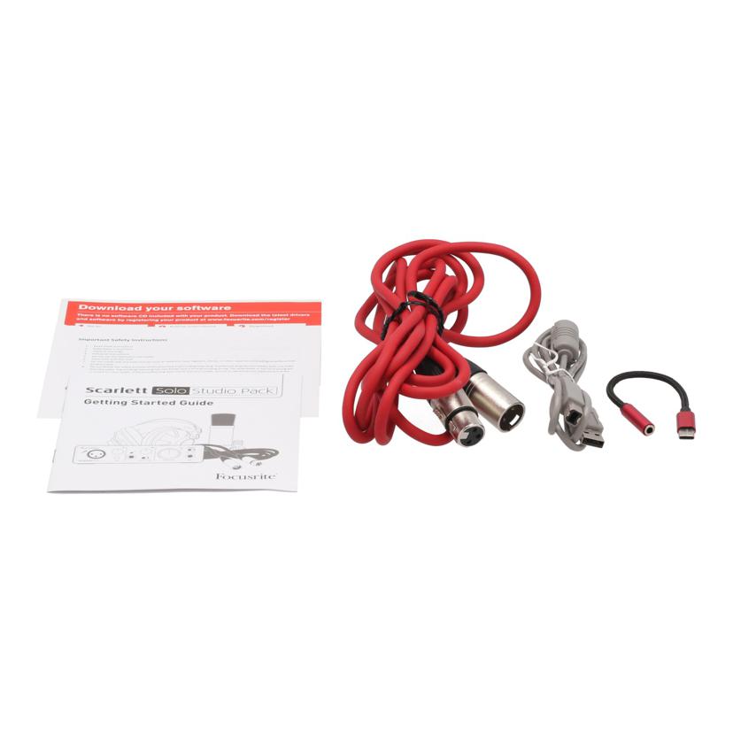 Focusrite フォーカスライト /オーディオインターフェース/Scarlet Solp Studio Pack//T764325006286/Bランク/22