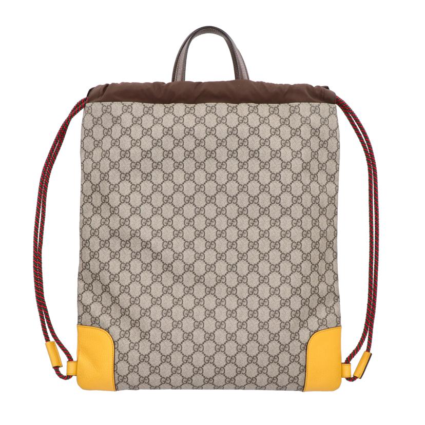 GUCCI グッチ/GGスプリーム／キャットヘッド／ドローストリングバックパック/473872//204***/Aランク/18