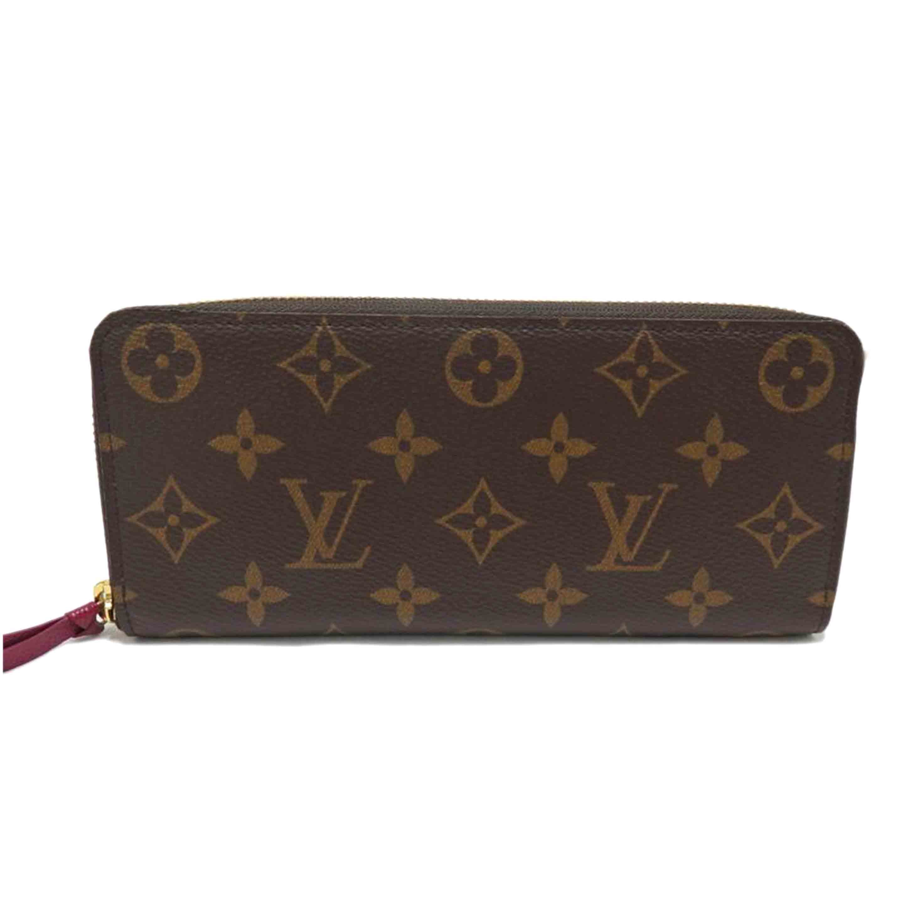 LV ルイヴィトン/ポルトフォイユ・クレマンス／モノグラム／フューシャ/M60742//RFI****/Aランク/84