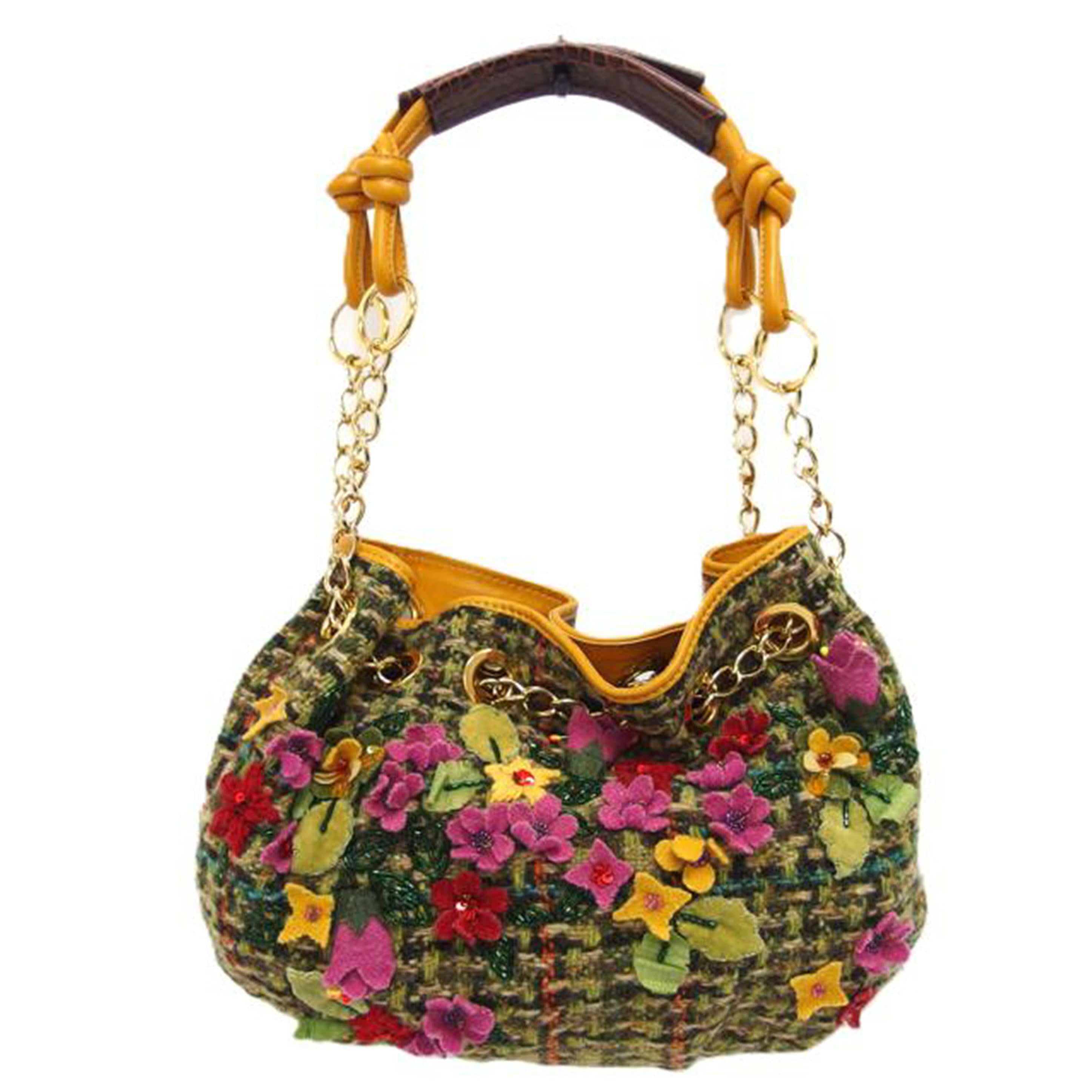 ETRO エトロ/花柄チェーンショルダーバッグ／ウール/15430-7006//26-*****/Bランク/04