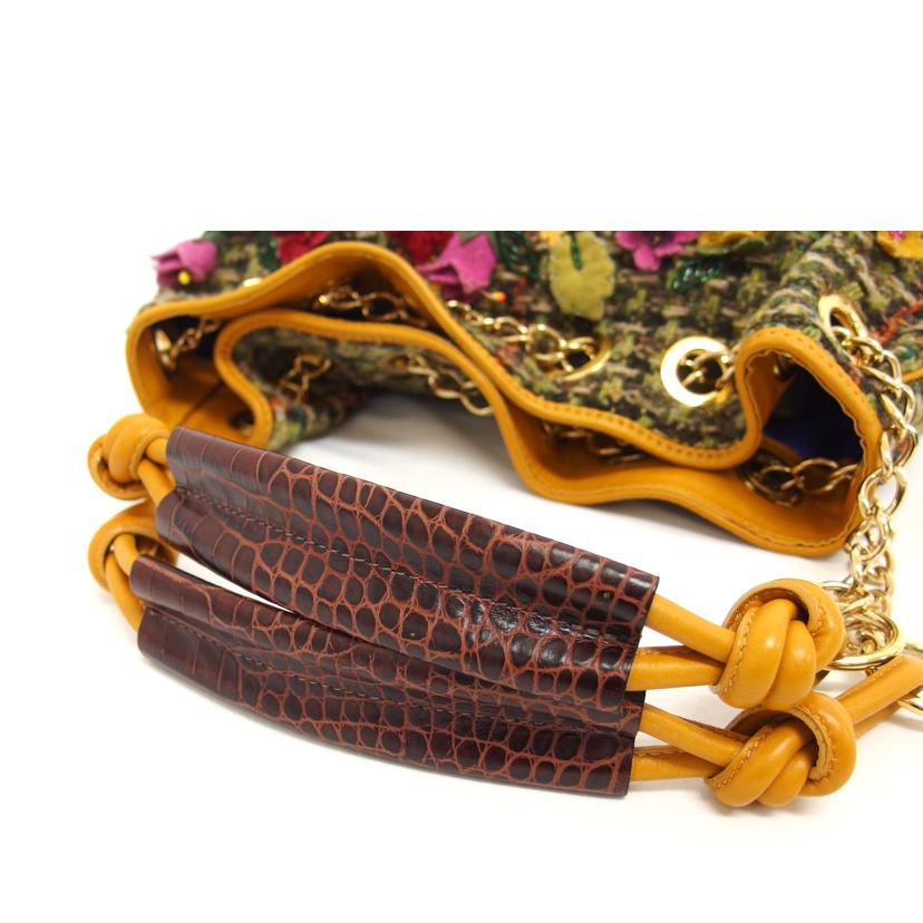 ETRO エトロ/花柄チェーンショルダーバッグ／ウール/15430-7006//26-*****/Bランク/04