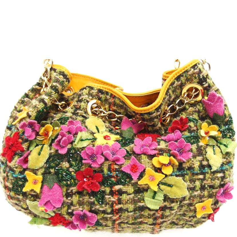 ETRO エトロ/花柄チェーンショルダーバッグ／ウール/15430-7006//26-*****/Bランク/04