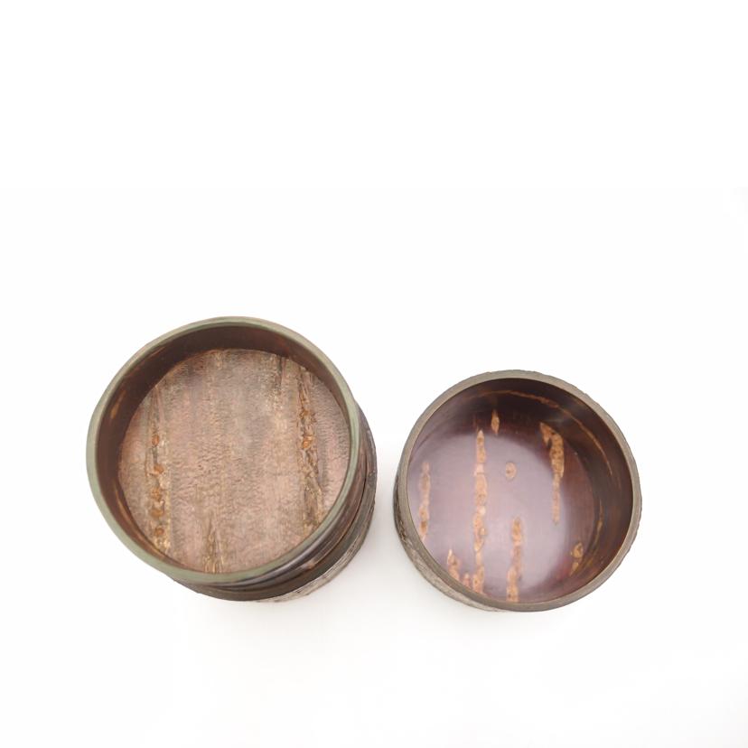 角館　伝四郎/茶筒　霜降皮/37216//Sランク/69