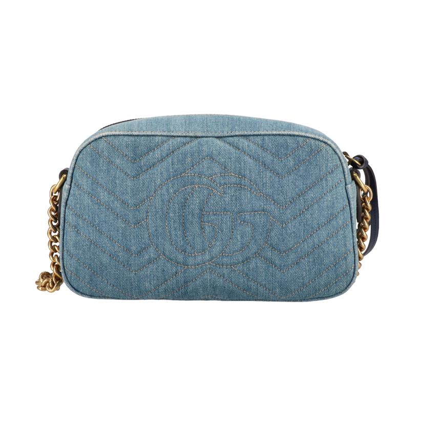 GUCCI グッチ/GGマーモント／キルティングデニムフェイクパールショルダー/447632//486***/ABランク/91