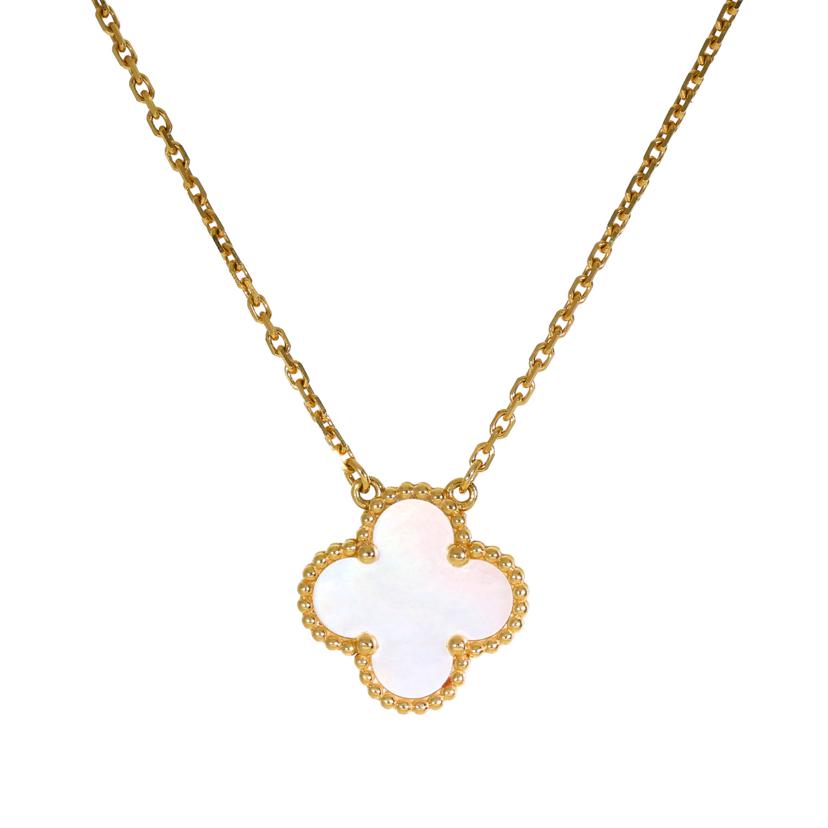 Van Cleef＆Arpels ヴァンクリフアンドアーペル/VCA/750YGヴィンテージアルハンブラマザーオブパールネックレス /5.1/42cm//JB534245/Aランク/75