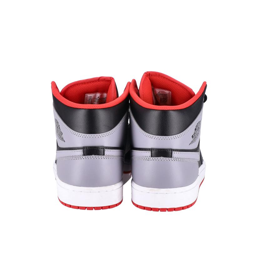 nike ﾅｲｷ/エアージョーダン1　MID／グレー×ブラック×レッド／未使用/DQ8426-006//Sランク/93
