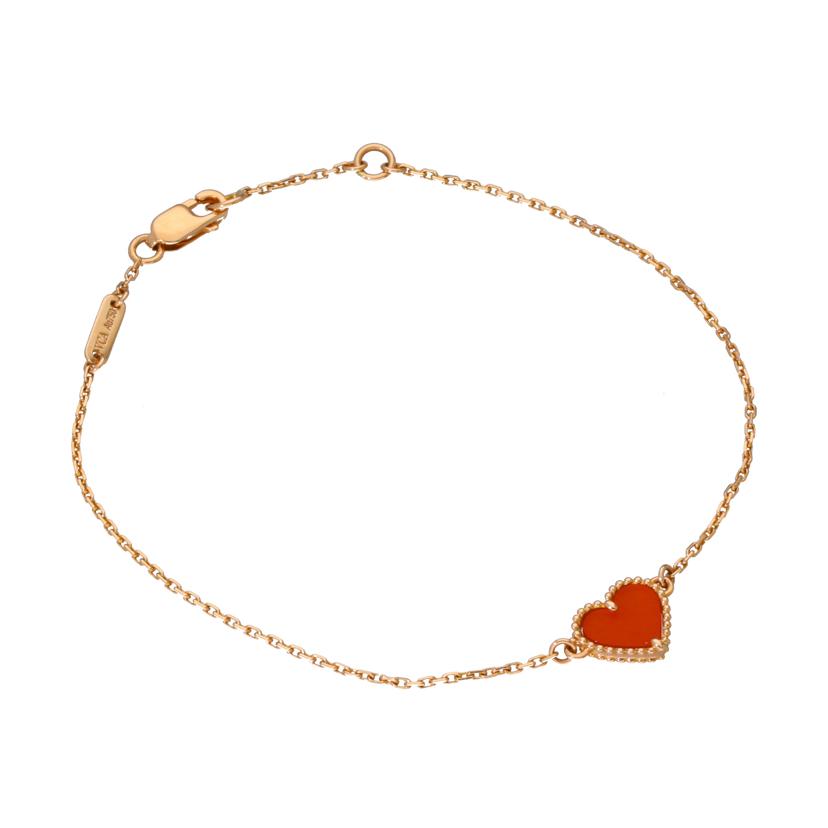 Van Cleef＆Arpels ヴァンクリフアンドアーペル/VCA/Au750PGスウィートハートカーネリアンブレスレット /1.6/18cm//JE237131/Aランク/75