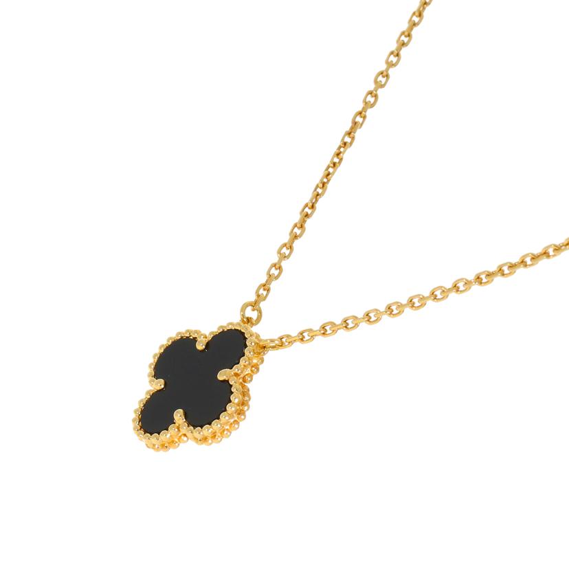 Van Cleef＆Arpels ヴァンクリフアンドアーペル/VCA/750YGヴィンテージアルハンブラオニキスネックレス /5.1/42cm//JB346474/Aランク/75