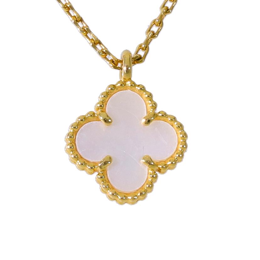Van Cleef＆Arpels ヴァンクリフアンドアーペル/VCA/750YGスウィートアルハンブラマザーオブパールネックレス 42cm/2.8//JB289638/ABランク/75