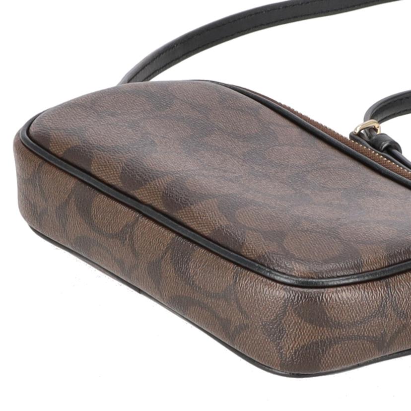 COACH コーチ/シグネチャーポシェットクロスボディ/ダークブラウン/F77996/H19**/Aランク/75【中古】 COACH - COACH コーチ/シグネチャーポシェットクロスボディ/ダーク