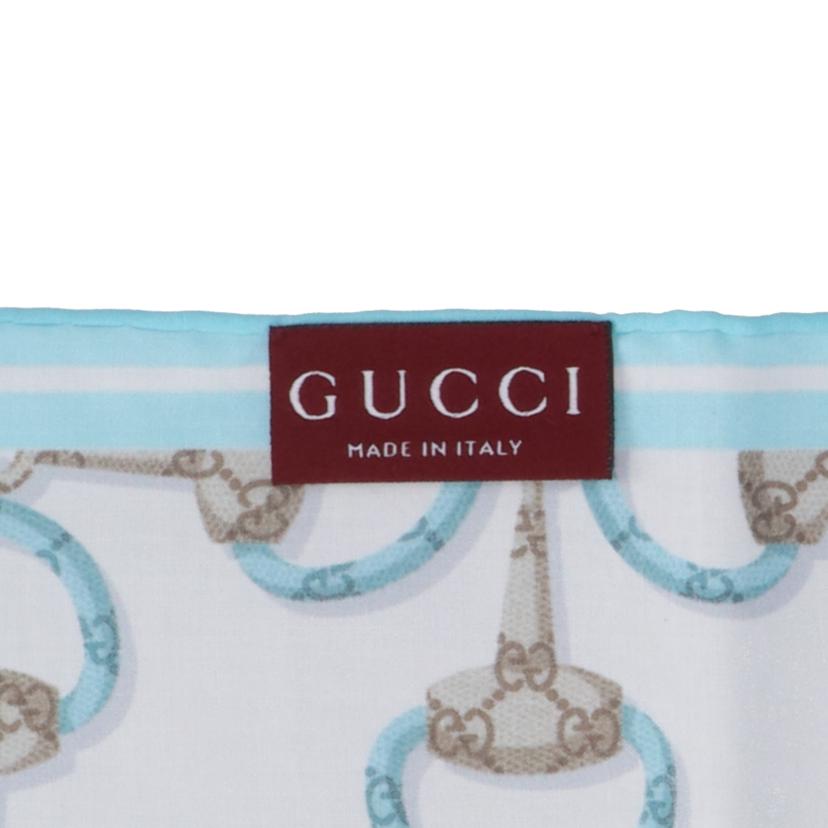 GUCCI グッチ/スクエアホースビット／チーフ／ブルー/790554//45cm/SAランク/91