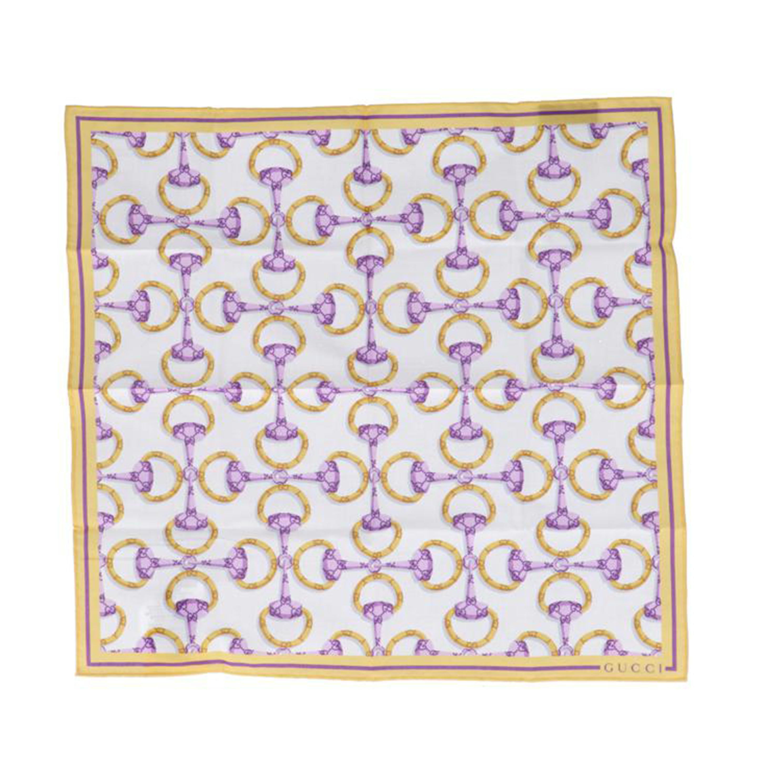 GUCCI グッチ/スクエアホースビット／チーフ／パープル/790554//45cm/SAランク/91