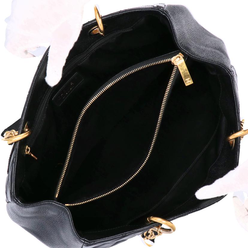 CHANEL シャネル/ココーマークキャビアスキンチェーントート／ブラック/A50995//183*****/Aランク/69