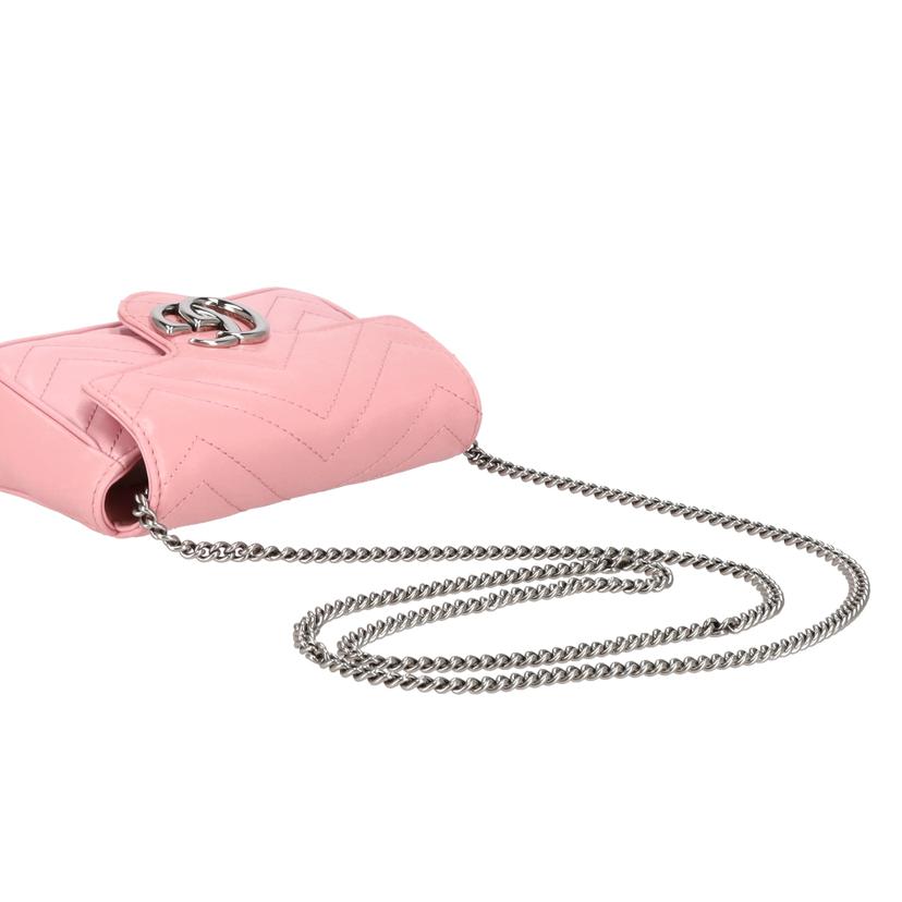GUCCI グッチ/GGマーモントレザーチェーンショルダー／ピンク/476433//493***/ABランク/91
