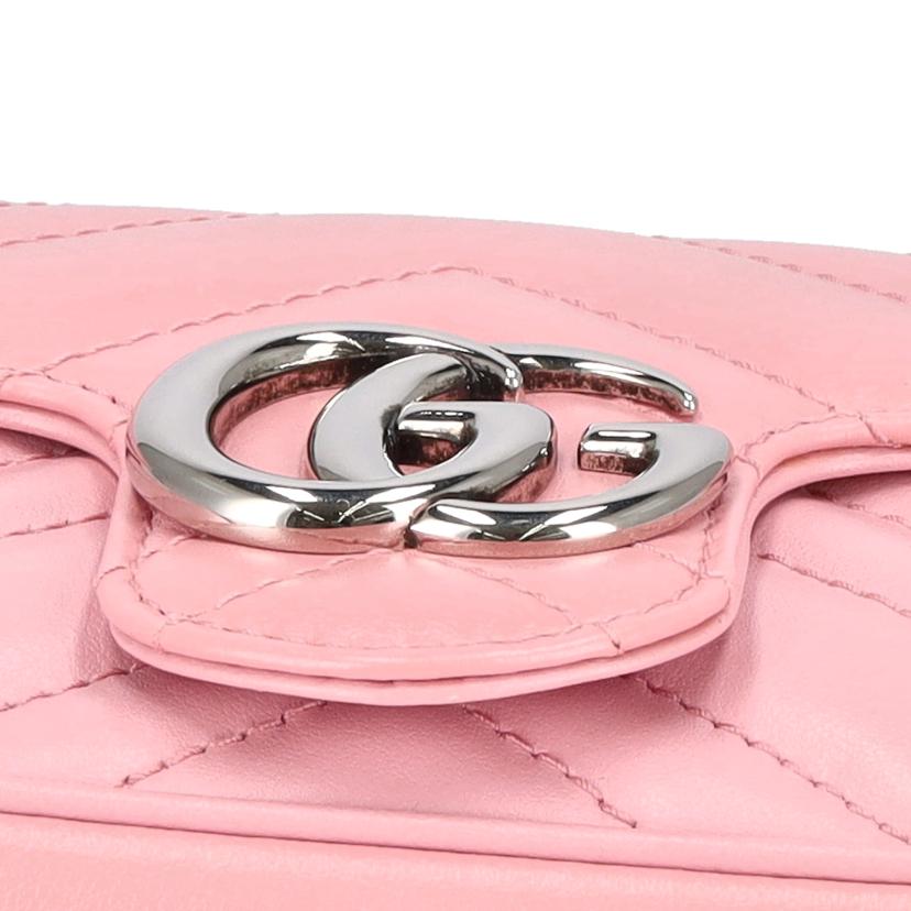 GUCCI グッチ/GGマーモントレザーチェーンショルダー／ピンク/476433//493***/ABランク/91