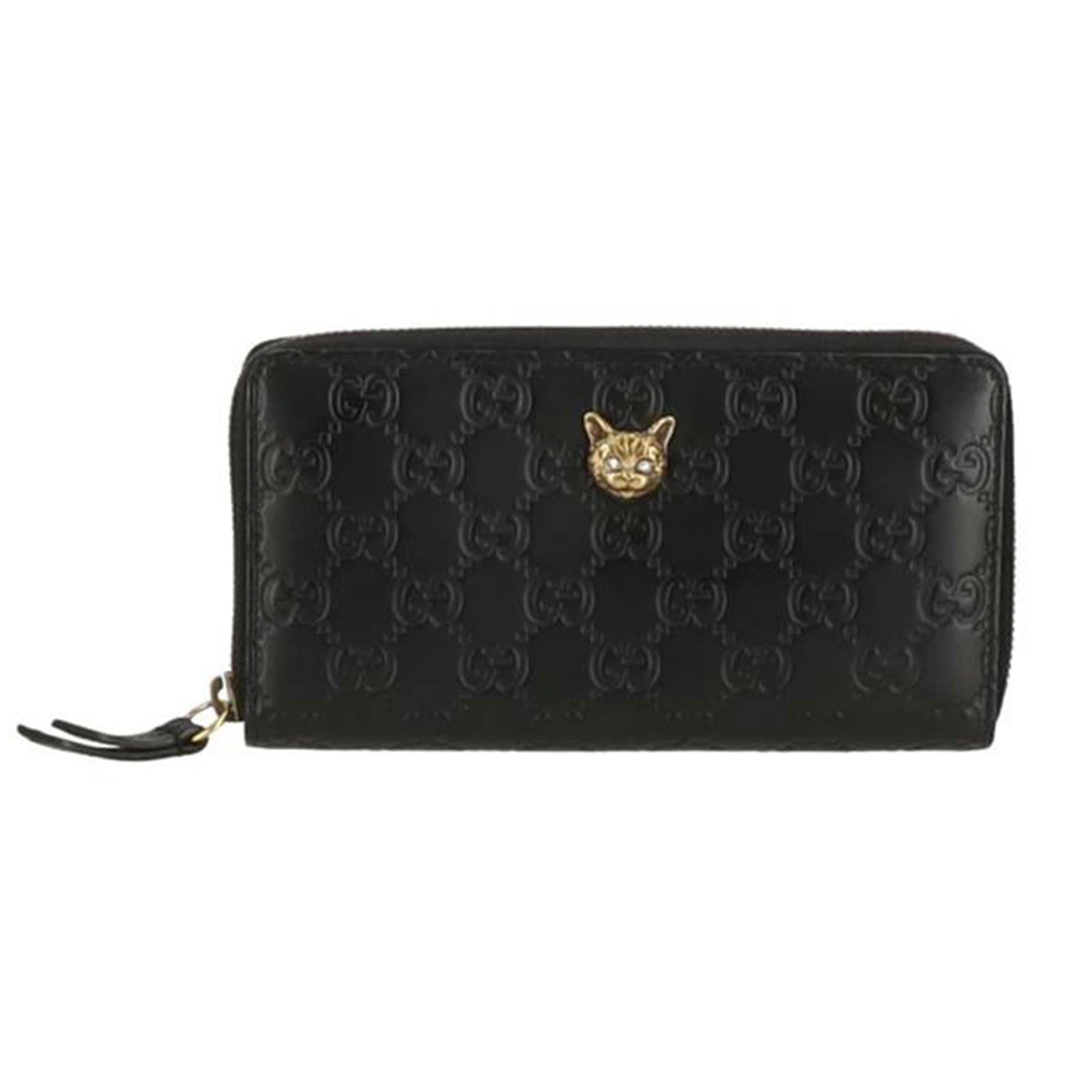 GUCCI グッチ/リネアキャット／レザーラウンドウォレット/548058   //218*/Aランク/91