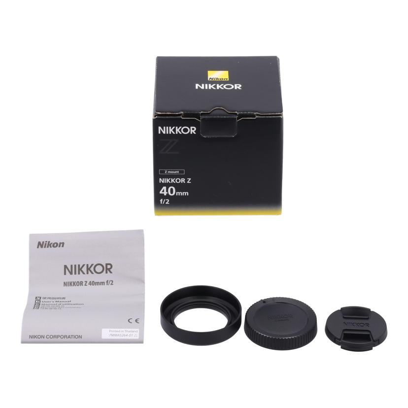 Nikon ニコン　/交換レンズ／Z40mm/NIKKOR Z 40mm F2//20050762/Aランク/71