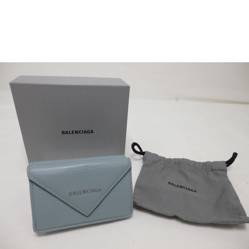 BALENCIAGA バレンシアガ/3つ折り／ペーパーミニウォレット/391446//400********/ABランク/84