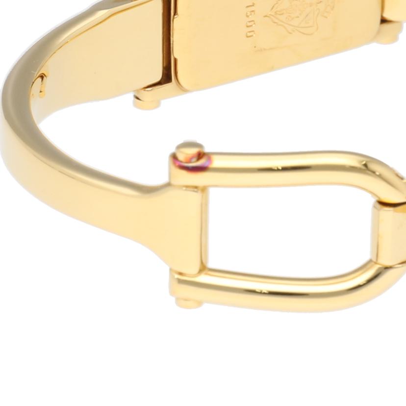GUCCI グッチ/スクエアバングルウォッチ・ゴールド×シェル／クオーツ/1500L//039****/Aランク/09