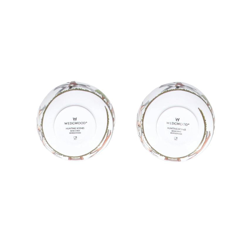 WEDGWOOD ウエッジウッド/ハンティングシーン／ジャパニーズティーカップ＆ソーサー／ペア//Aランク/18