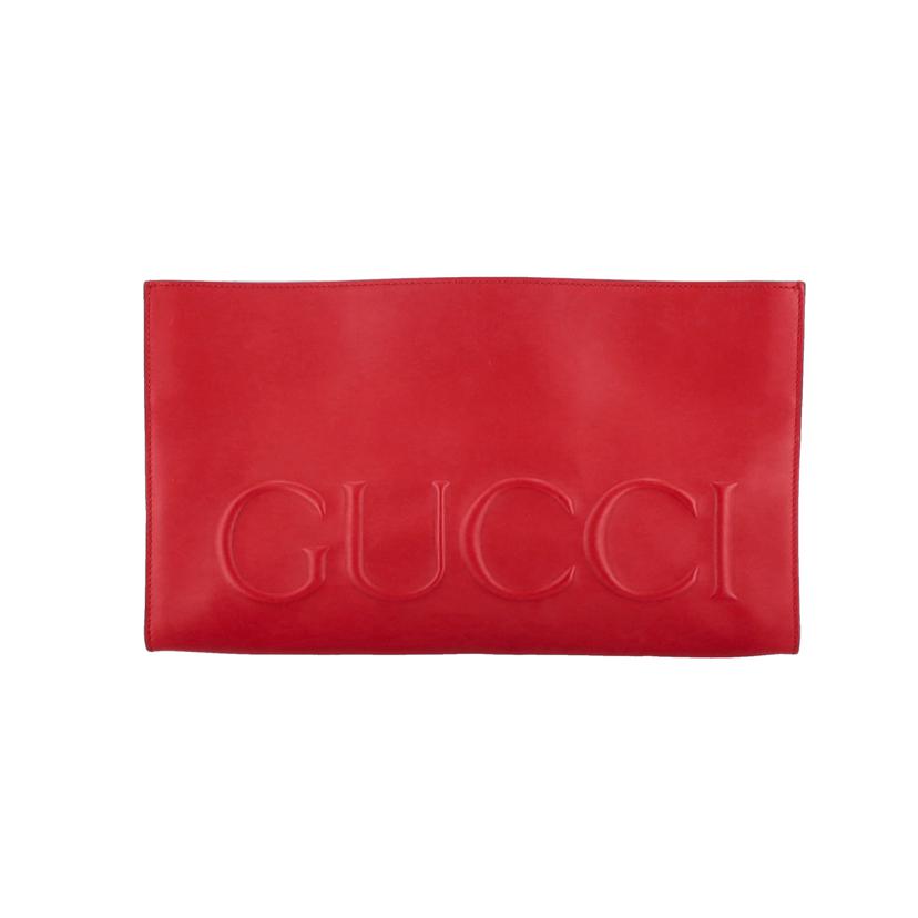 GUCCI グッチ/ロゴエンボス／クラッチバッグ／レッド/409382//467***/Aランク/18