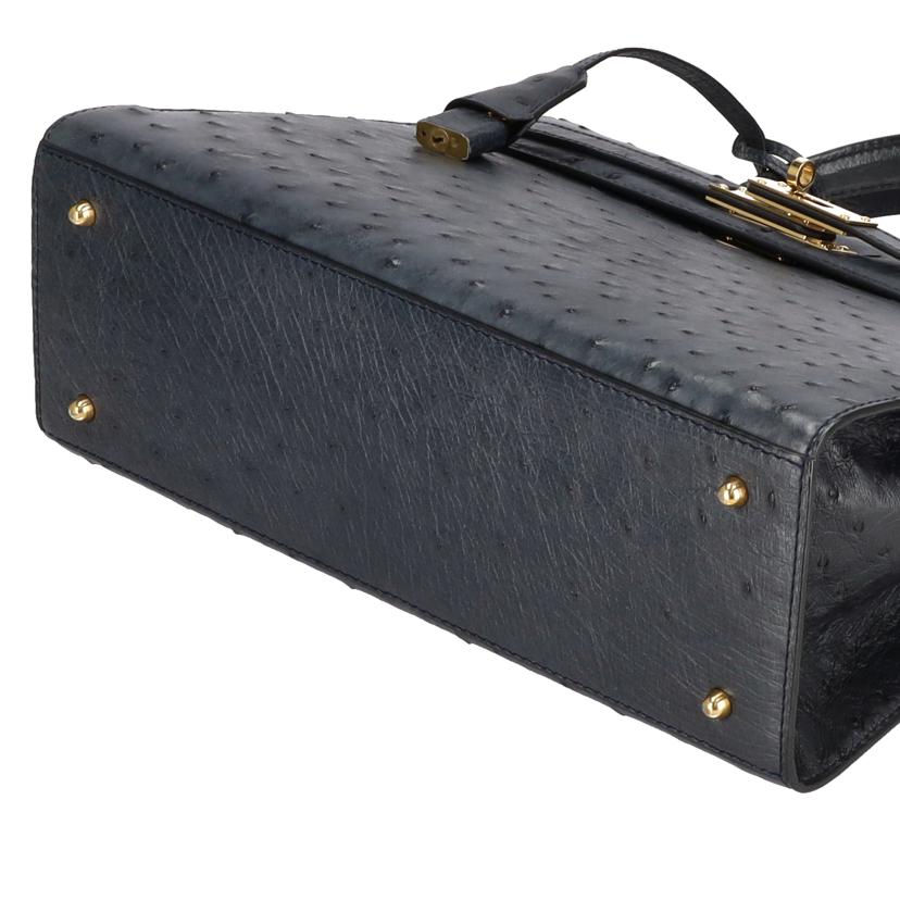 KWANPEN ｸﾜﾝﾍﾟﾝ/2wayハンドバッグ／オーストリッチ//Aランク/93