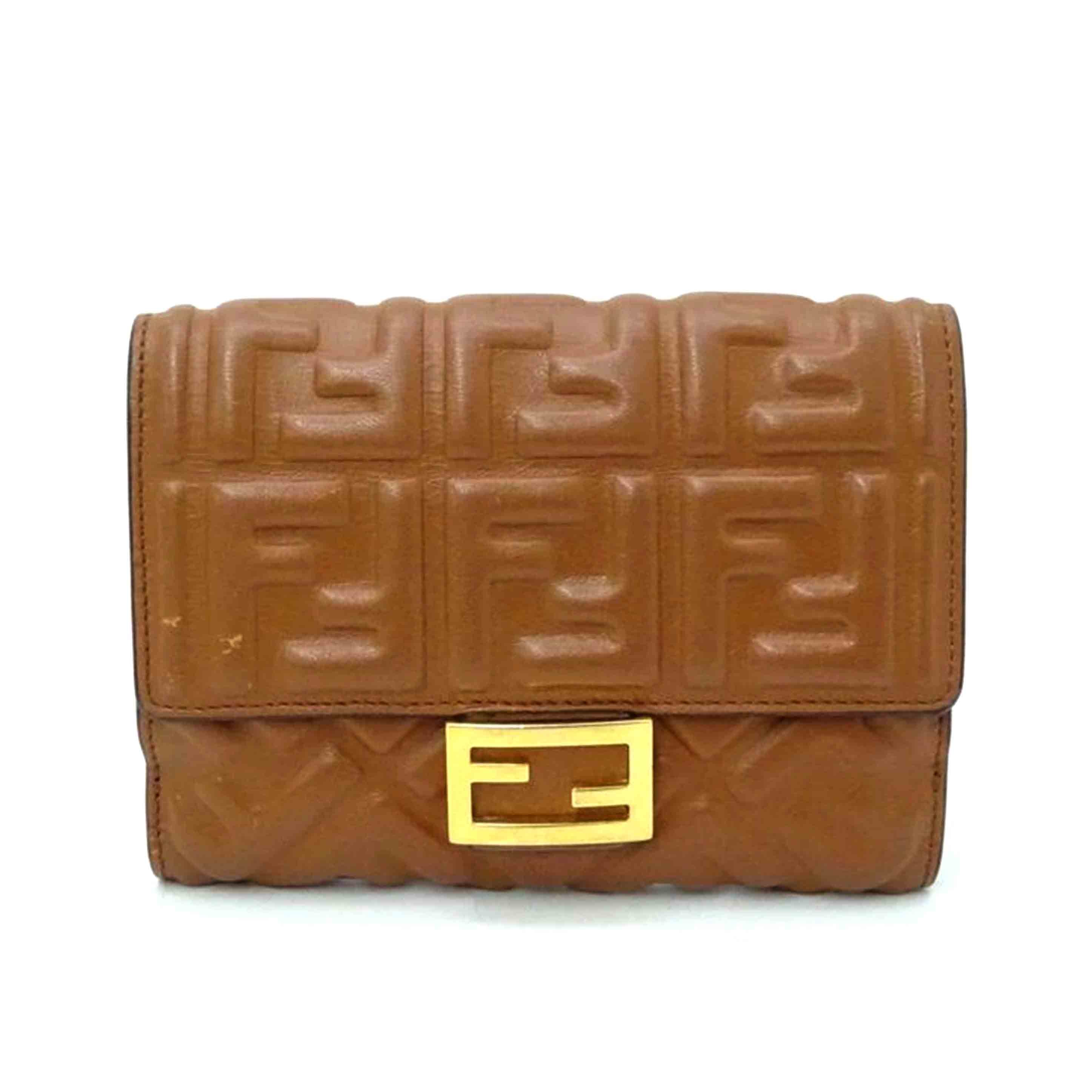 FENDI フェンディ/FFエンボスWホック財布／ブラウン/8M0419//063*****/ABランク/69