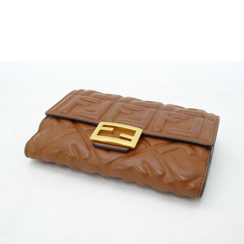 FENDI フェンディ/FFエンボスWホック財布／ブラウン/8M0419//063*****/ABランク/69