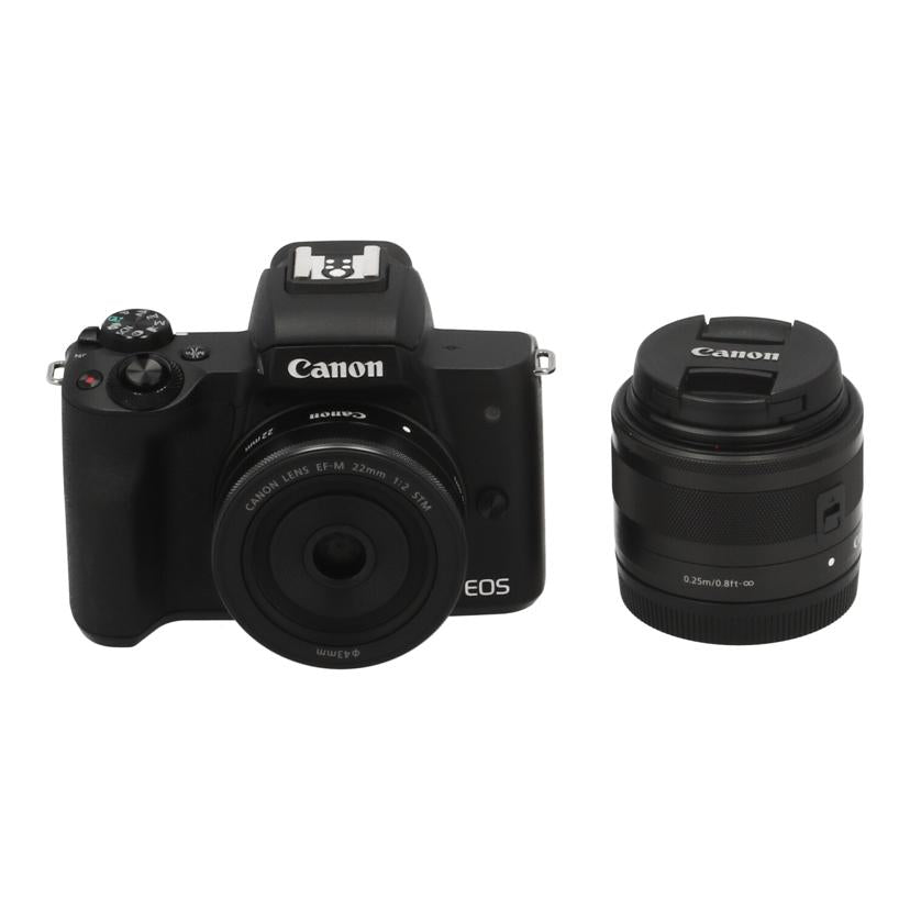 Canon キヤノン　/ミラーレス一眼　ダブルズームキット/EOS kiss M ﾀﾞﾌﾞﾙｽﾞｰﾑｷｯﾄ//901049003561/Aランク/05