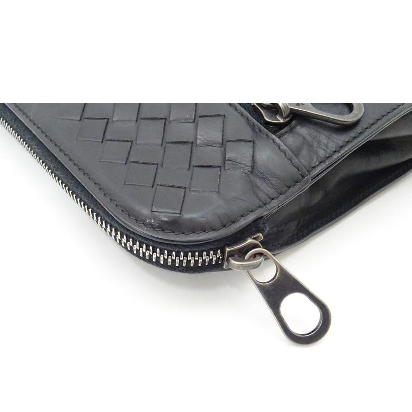 BOTTEGA　VENETA ボッテガヴェネタ/イントレチャートクラッチバッグ／ブラック//Bランク/69