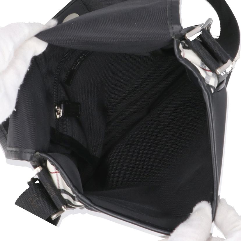 BURBERRY バーバリー/ブラックレーベル/ノバチェック柄ナイロンショルダー/ブラック//ABランク/78