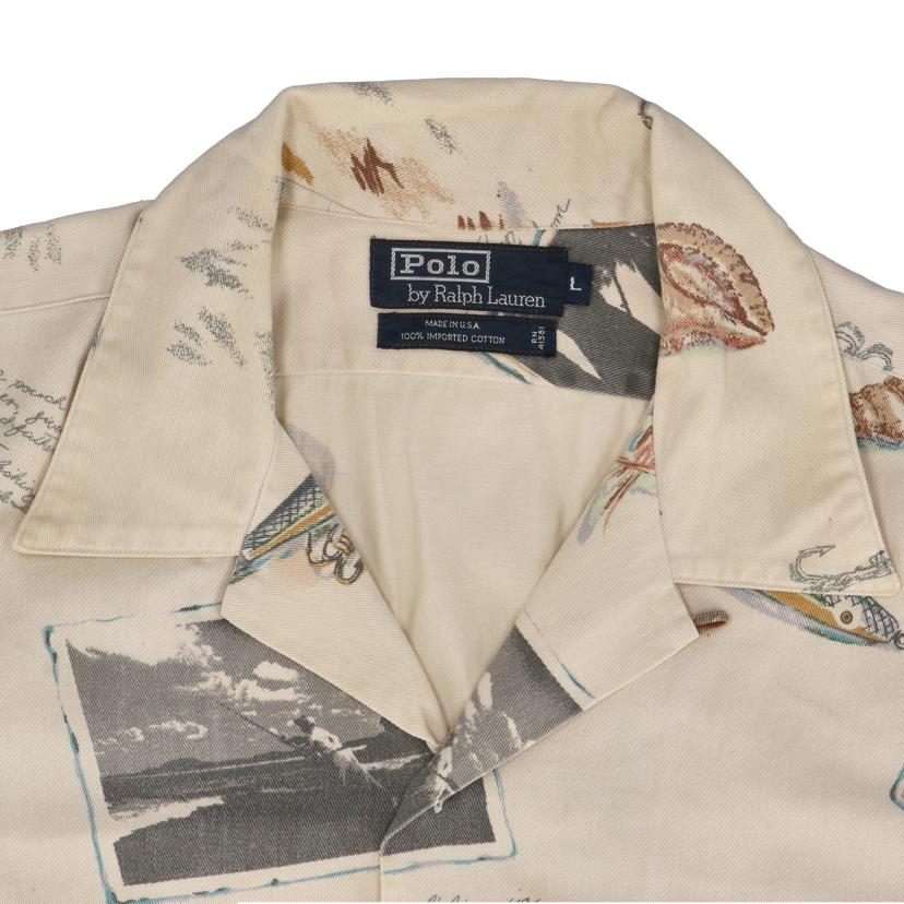 RALPH LAUREN ラルフローレン/90＇s ヘミングウェイコットンシャツ/Made in USA//ABランク/91