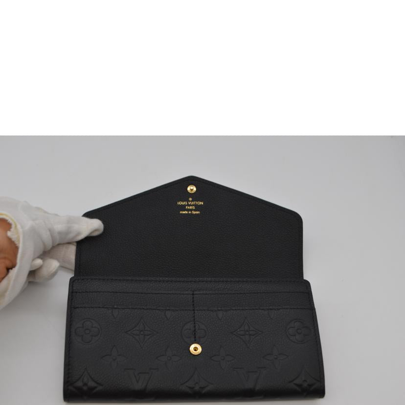 LV ルイヴィトン/ポルトフォイユ・サラ新型／モノグラム・アンプラント／ノワール/M82257//RFI****/Aランク/89