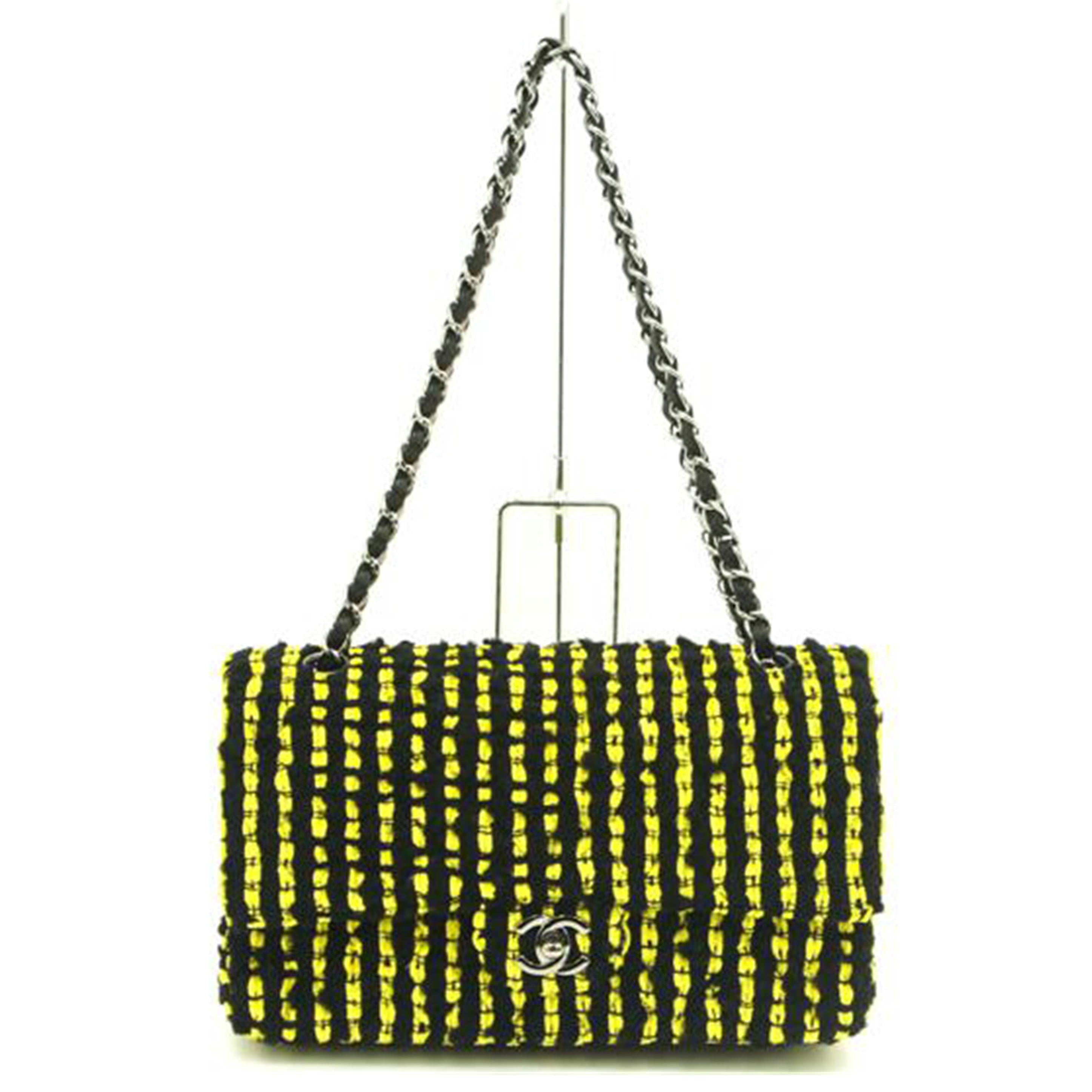 CHANEL シャネル/シャネルファブリックマトラッセWフラップチェーンショルダー//SAランク/75
