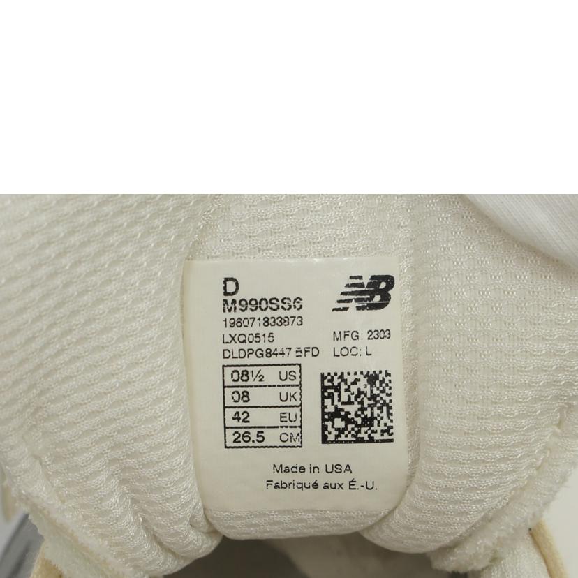 NB ニューバランス/996V6／ベージュ/M990SS6//ｻｲｽﾞ:26.5cm/Aランク/75