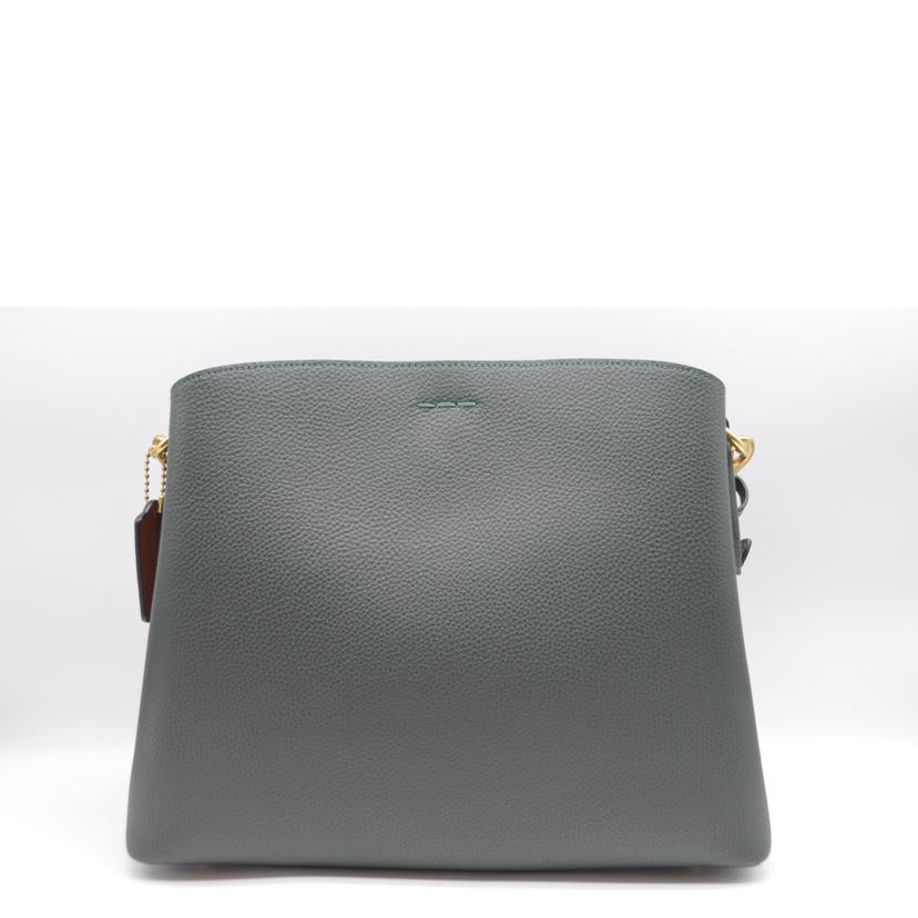 COACH コーチ/ウィロウカラーブロック2wayレザーハンド／カーキ/C2590//H21**/SAランク/89