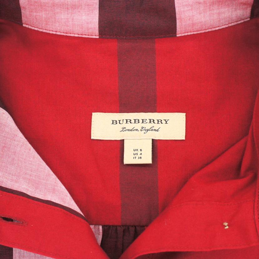 BURBERRY バーバリー/チェック柄ワンピース/レッド系/サイズXS－S/4034875//Aランク/40