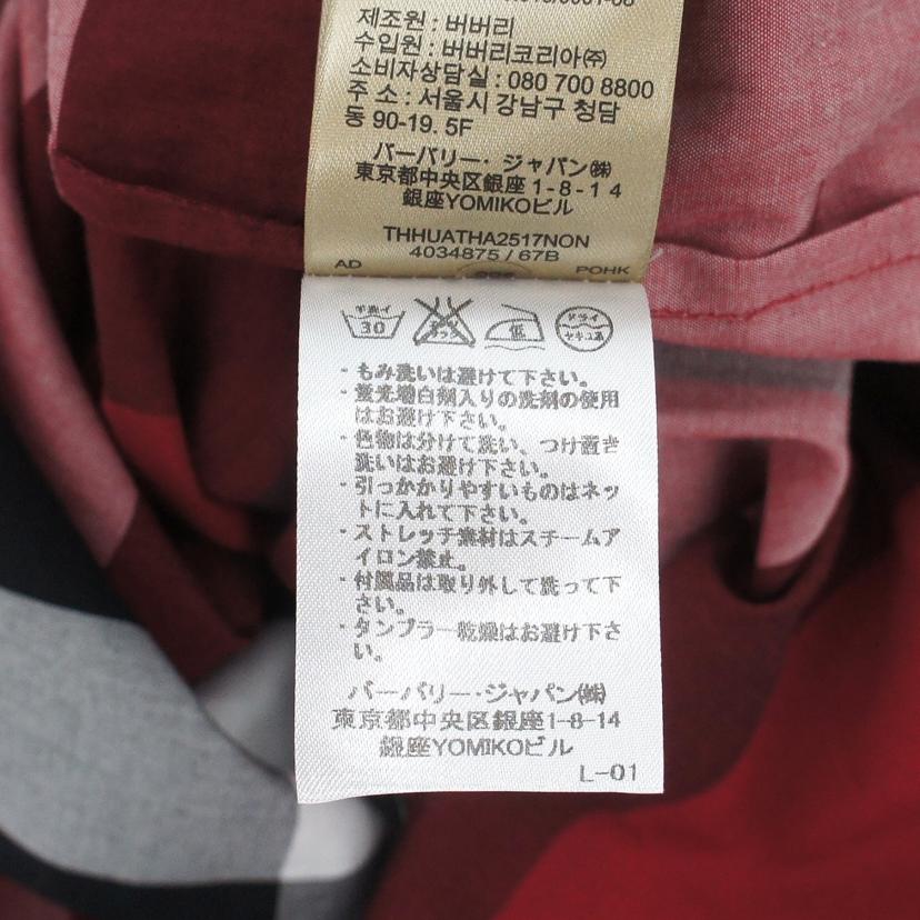 BURBERRY バーバリー/チェック柄ワンピース/レッド系/サイズXS－S/4034875//Aランク/40