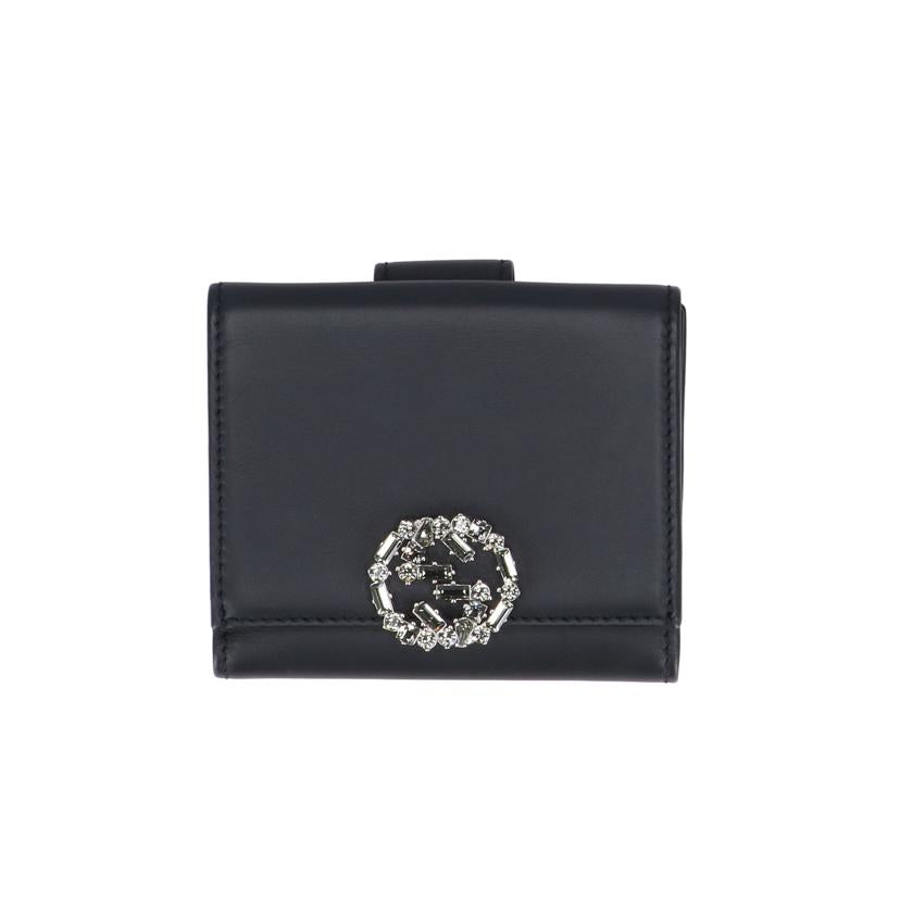GUCCI グッチ/スパークリング／ミニフレンチフラップウォレット/369683//490**/Aランク/91