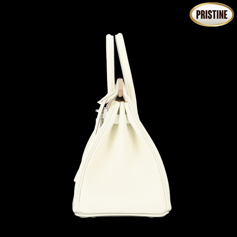 HERMES エルメス/バーキン25／スイフト／ニューホワイト／SV金具//B刻印******/SAランク/57