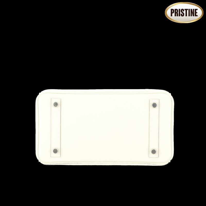 HERMES エルメス/バーキン25／スイフト／ニューホワイト／SV金具//B刻印******/SAランク/57