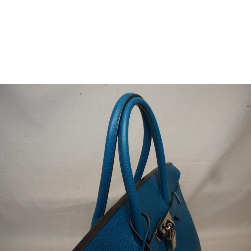 HERMES エルメス/バーキン35／トリヨンクレマンス／ブルーイズミール／SV金具//□Q/ABランク/92