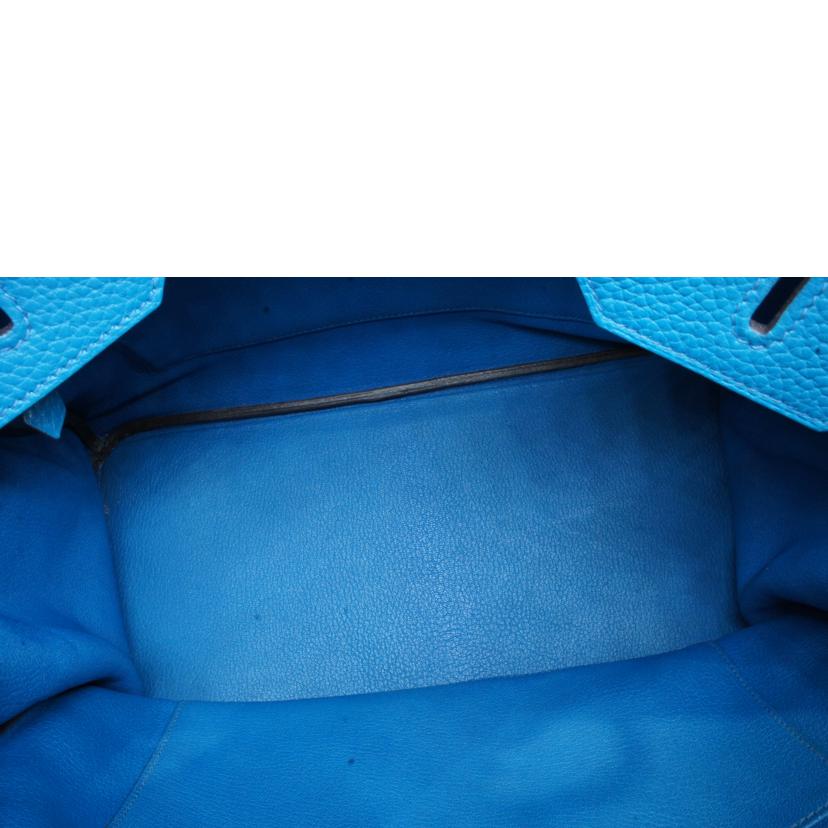 HERMES エルメス/バーキン35／トリヨンクレマンス／ブルーイズミール／SV金具//□Q/ABランク/92