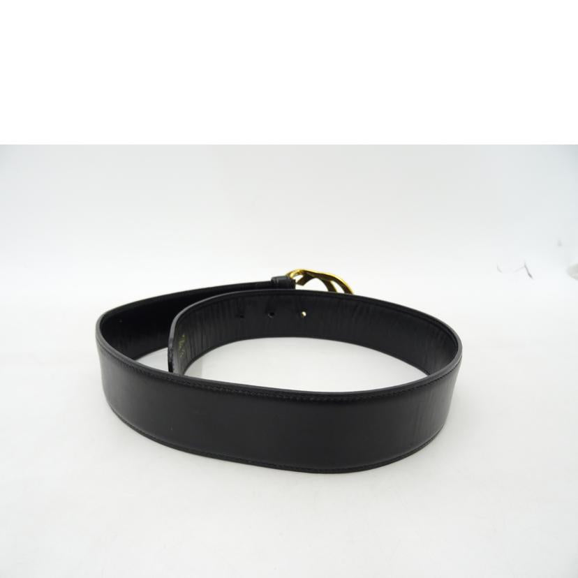 GUCCI グッチ/インターロッキンGレザーベルト／W63～68cm／ブラック/037.519//151*/Bランク/69