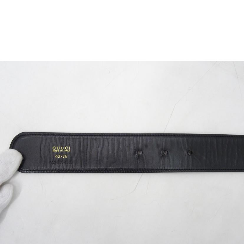 GUCCI グッチ/インターロッキンGレザーベルト／W63～68cm／ブラック/037.519//151*/Bランク/69