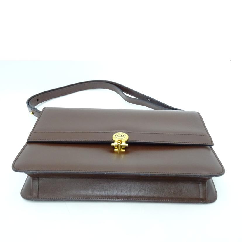ChristianDior クリスチャンディオール/レザーショルダー／ブラウン//ABランク/69